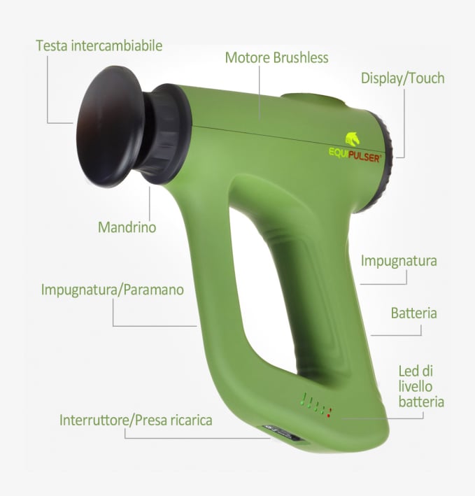 EQUIPULSER massaggiatore muscolare professionale per cavalli - caratteristiche tecniche