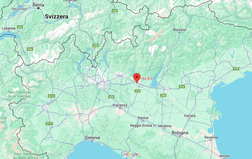 Mappa stradale per raggiungere la sede di Brescia di ITS srl